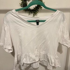 Wild Fable White Cropped Tee